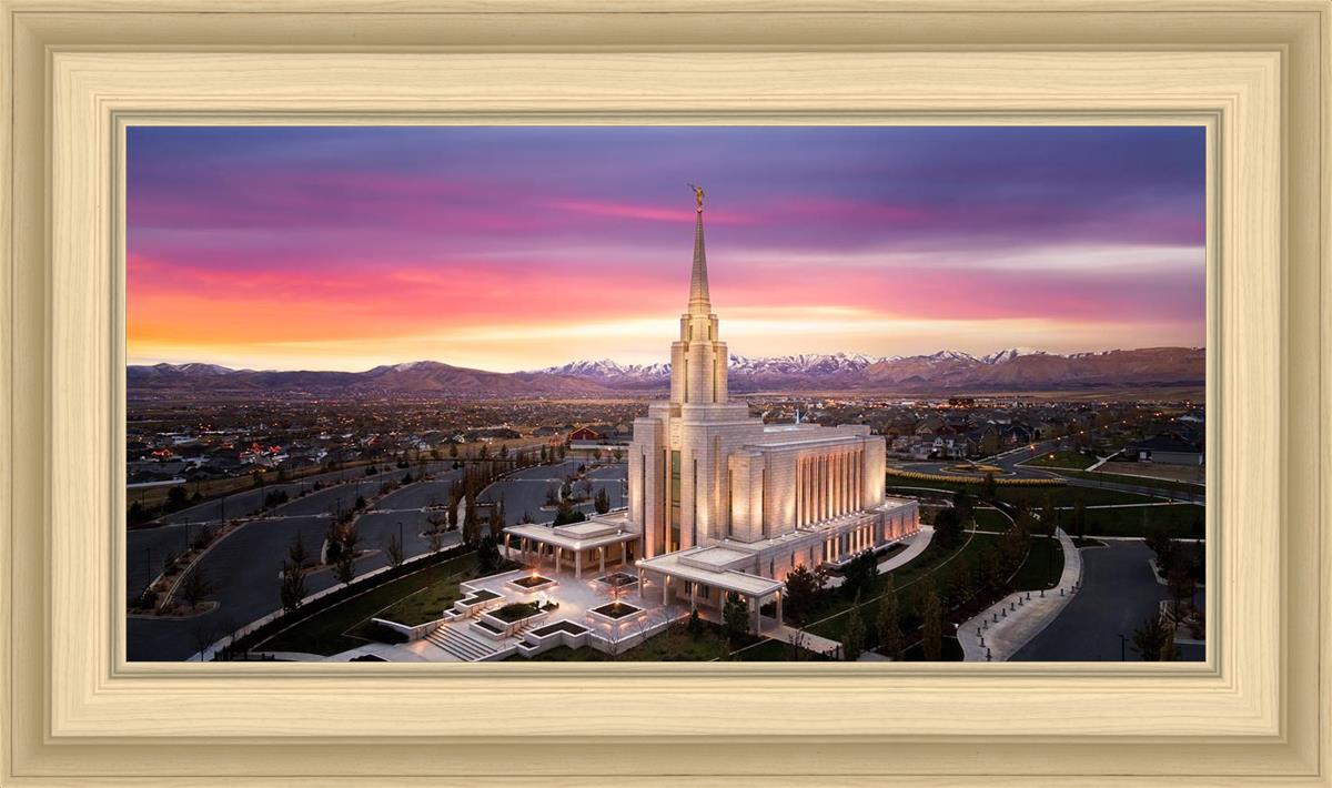 Oquirrh Mountain Pink Sunset Aerial