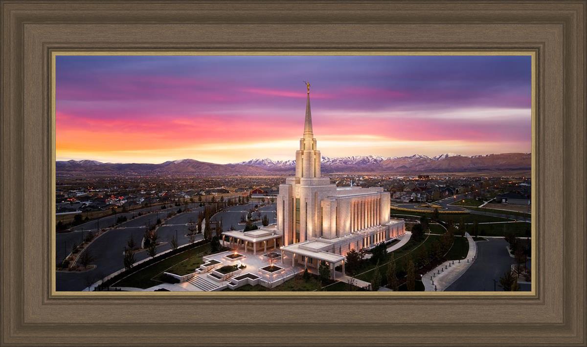 Oquirrh Mountain Pink Sunset Aerial