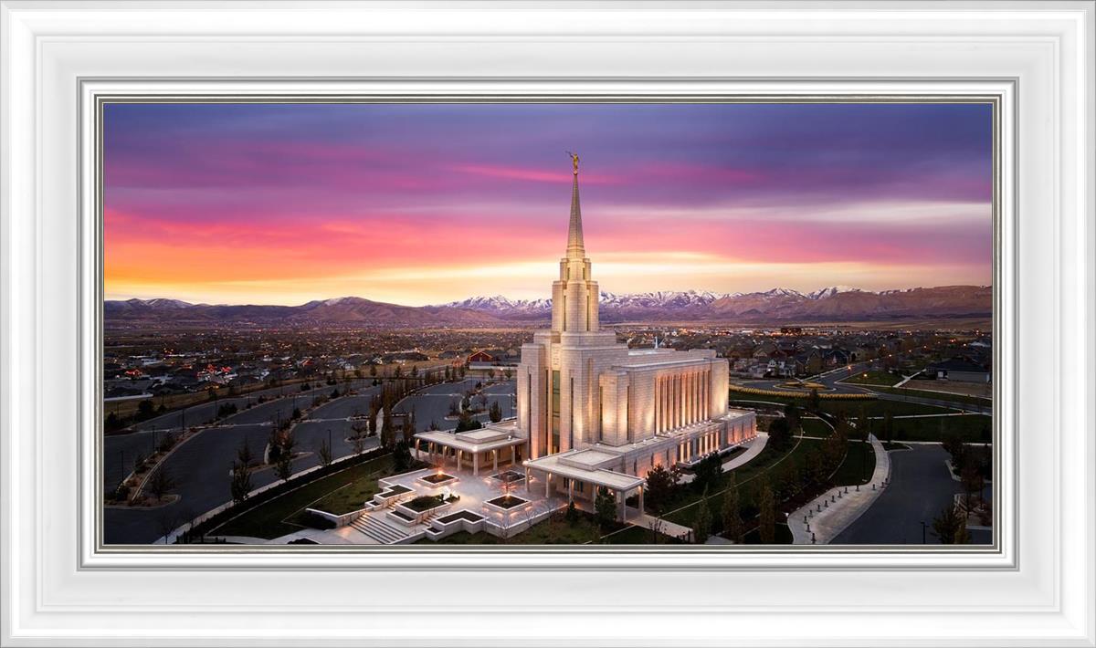 Oquirrh Mountain Pink Sunset Aerial