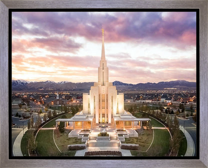 Oquirrh Mountain Aerial Sunset