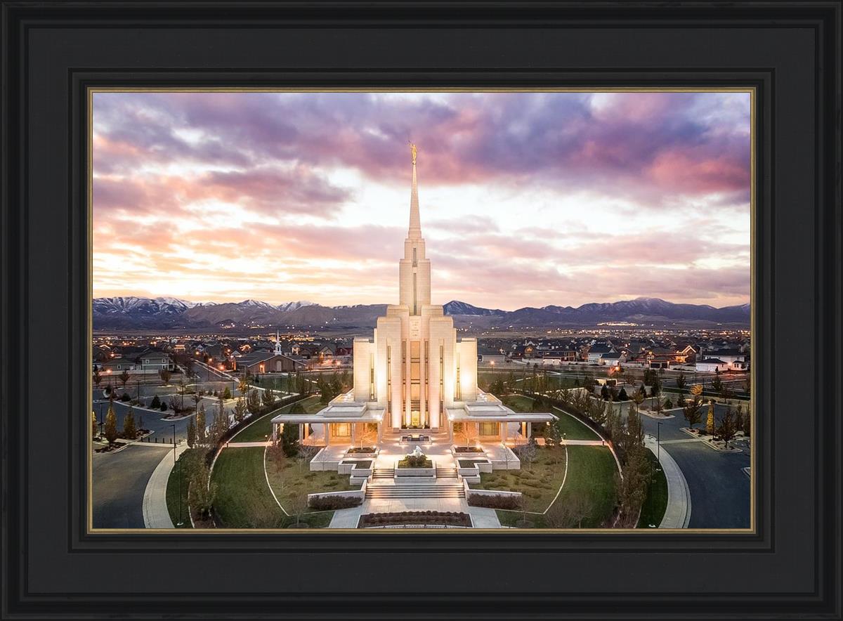 Oquirrh Mountain Aerial Sunset