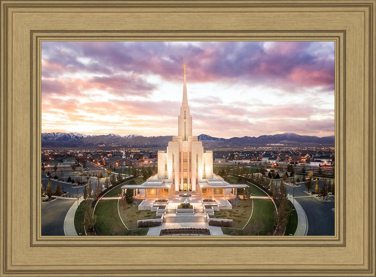 Oquirrh Mountain Aerial Sunset