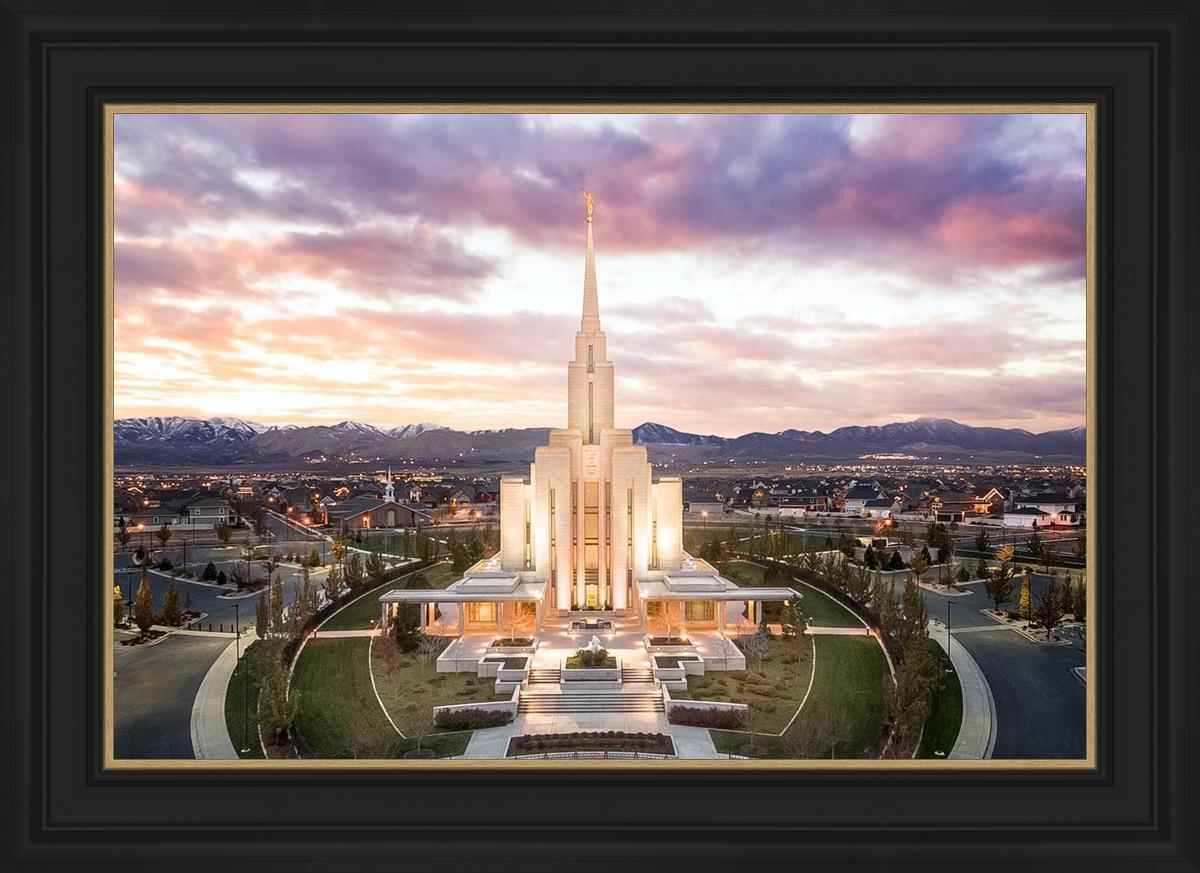 Oquirrh Mountain Aerial Sunset