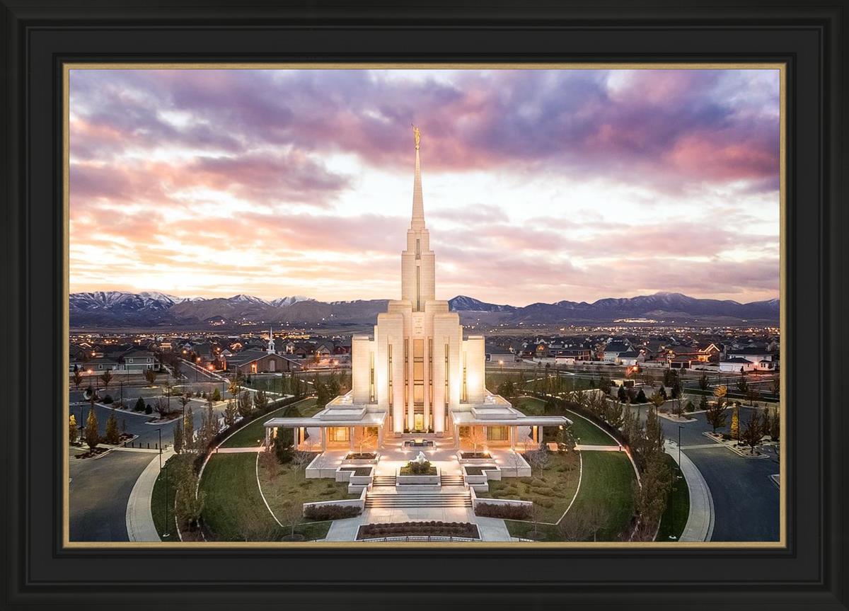 Oquirrh Mountain Aerial Sunset