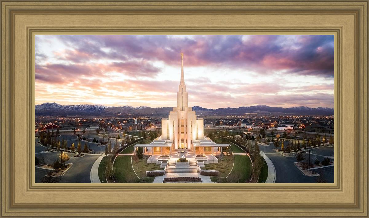 Oquirrh Mountain Aerial Sunset