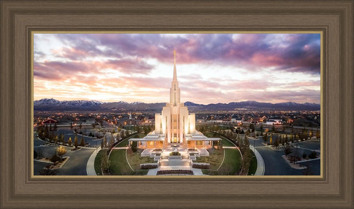 Oquirrh Mountain Aerial Sunset