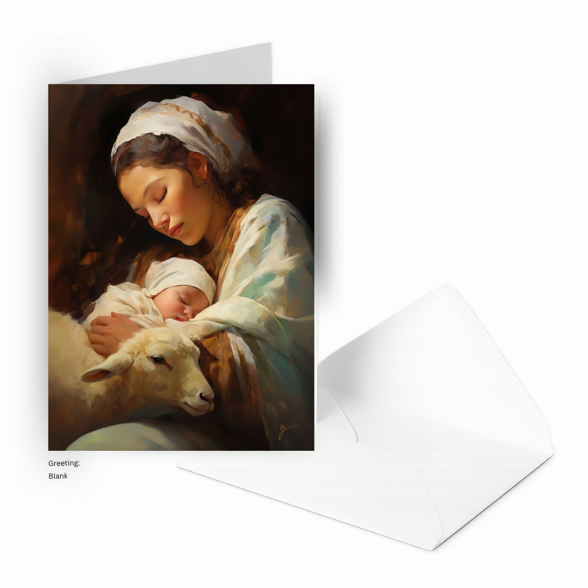 Sweet Dreams in the Manger Christmas Cards (18 Pack)