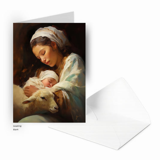 Sweet Dreams in the Manger Christmas Card 100 pack