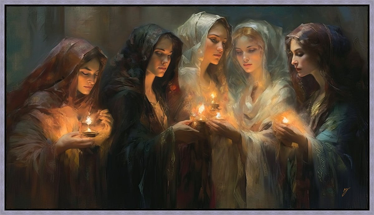 The Five Wise Virgins Large Wall Art Gallery Wrap