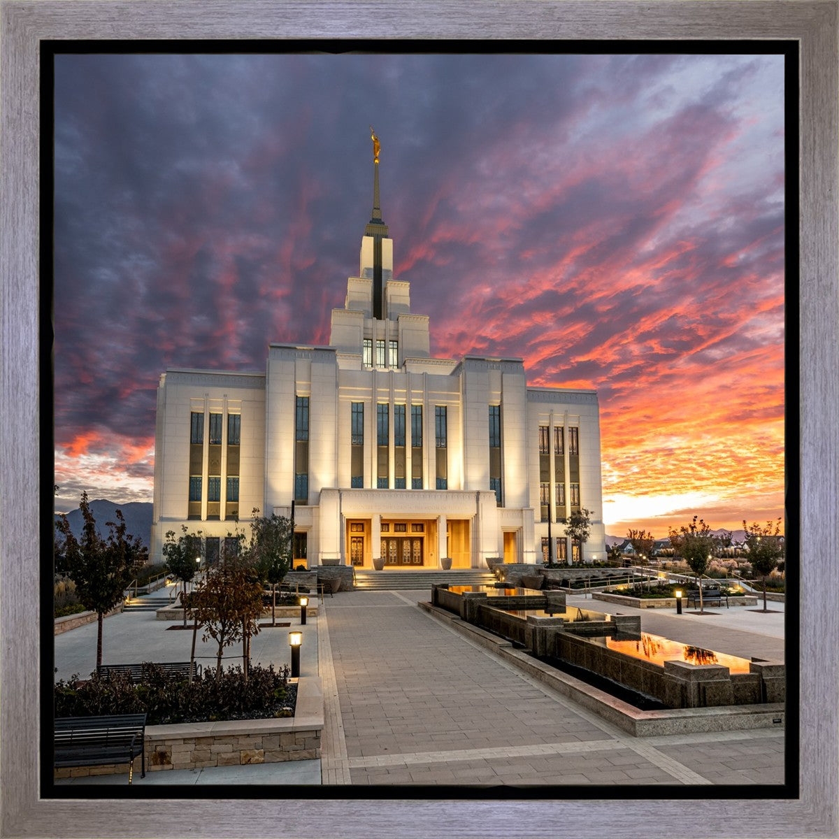 Saratoga Springs Utah Colorful Sunrise