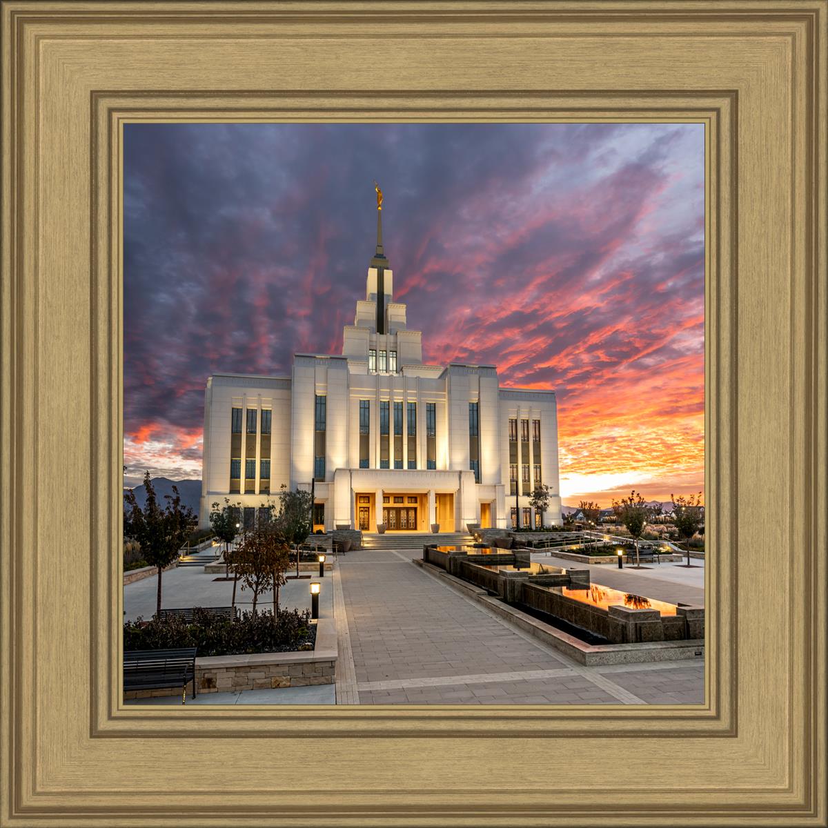 Saratoga Springs Utah Colorful Sunrise