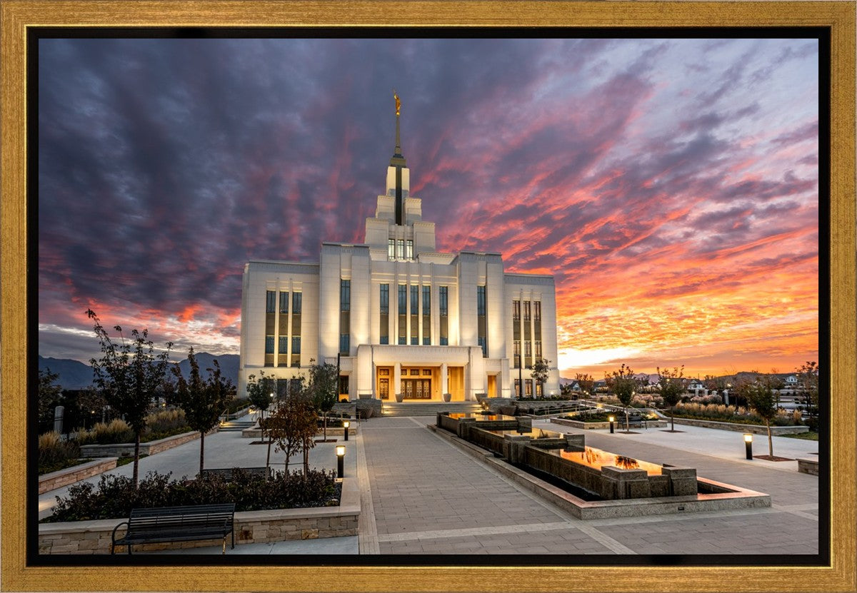 Saratoga Springs Utah Colorful Sunrise