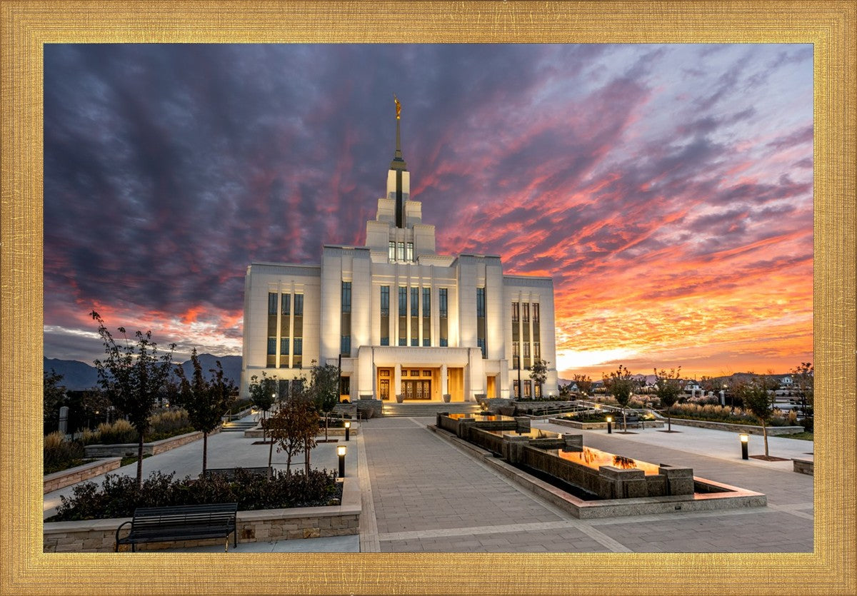 Saratoga Springs Utah Colorful Sunrise