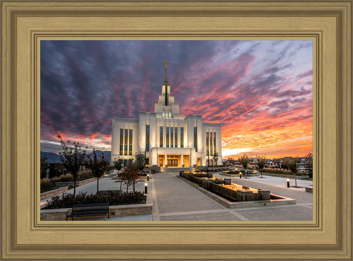 Saratoga Springs Utah Colorful Sunrise