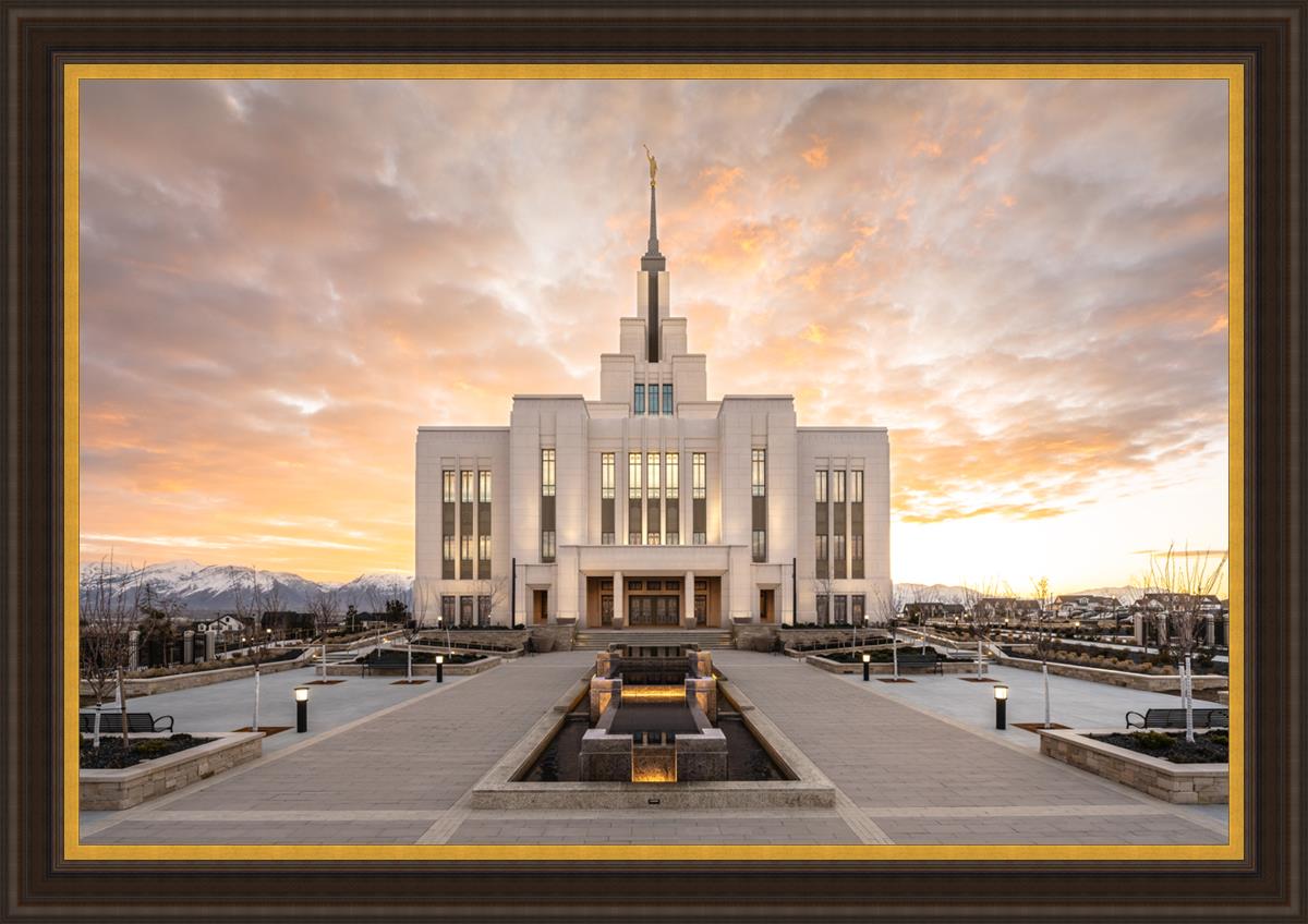 Saratoga Springs Utah Golden Sunrise Large Wall Art