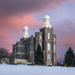 Logan Utah Pink Winter Sunset
