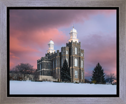 Logan Utah Pink Winter Sunset