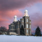 Logan Utah Pink Winter Sunset
