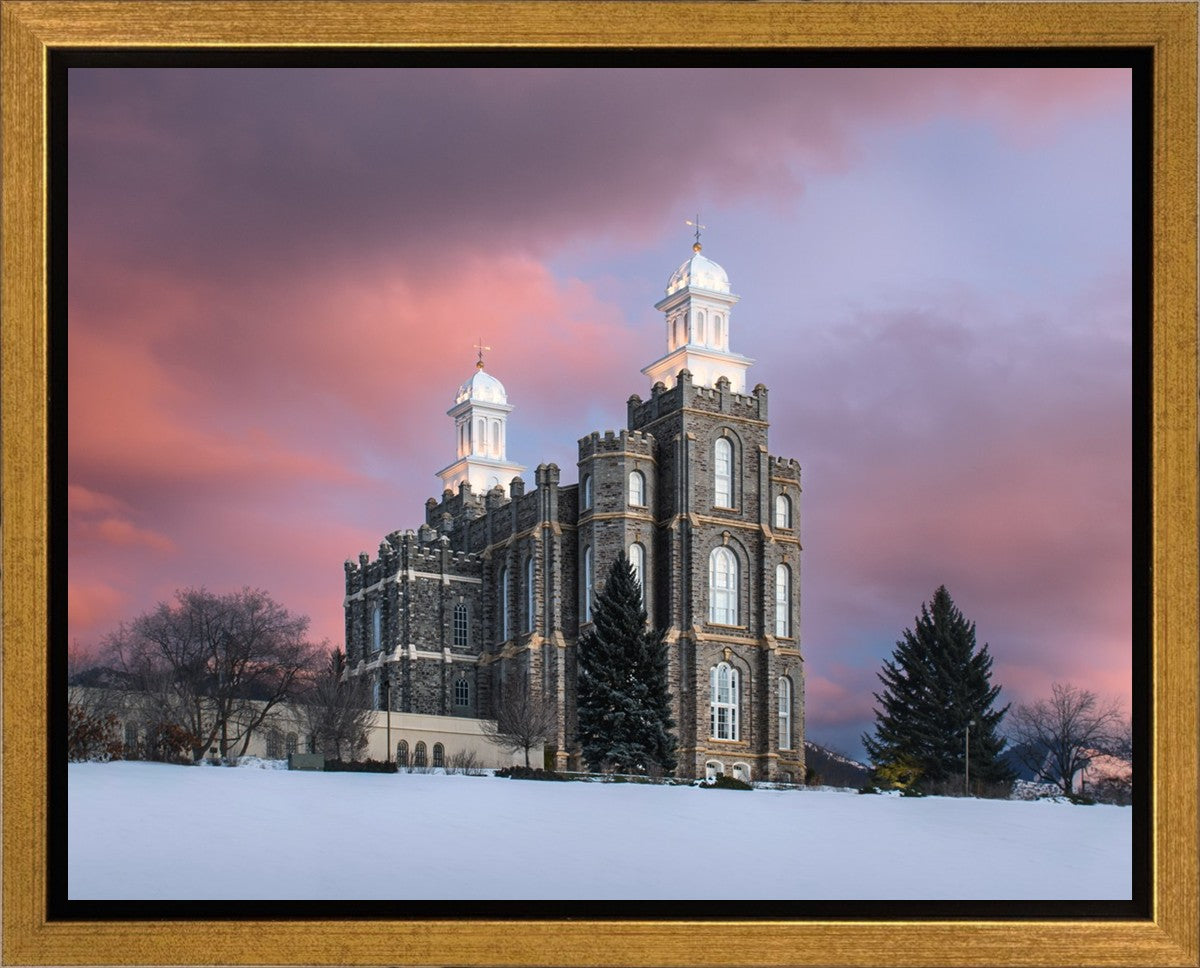 Logan Utah Pink Winter Sunset