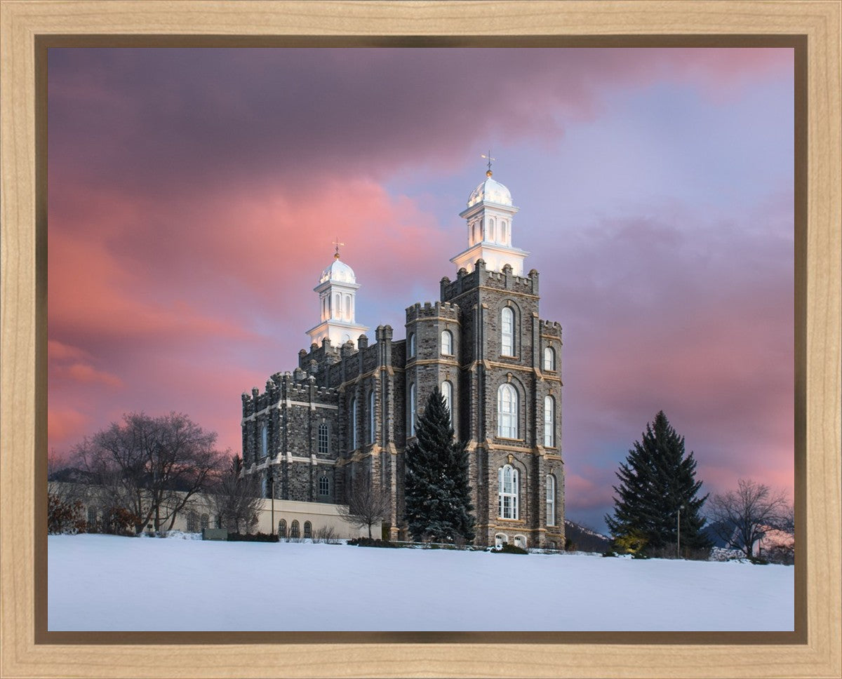 Logan Utah Pink Winter Sunset