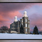 Logan Utah Pink Winter Sunset