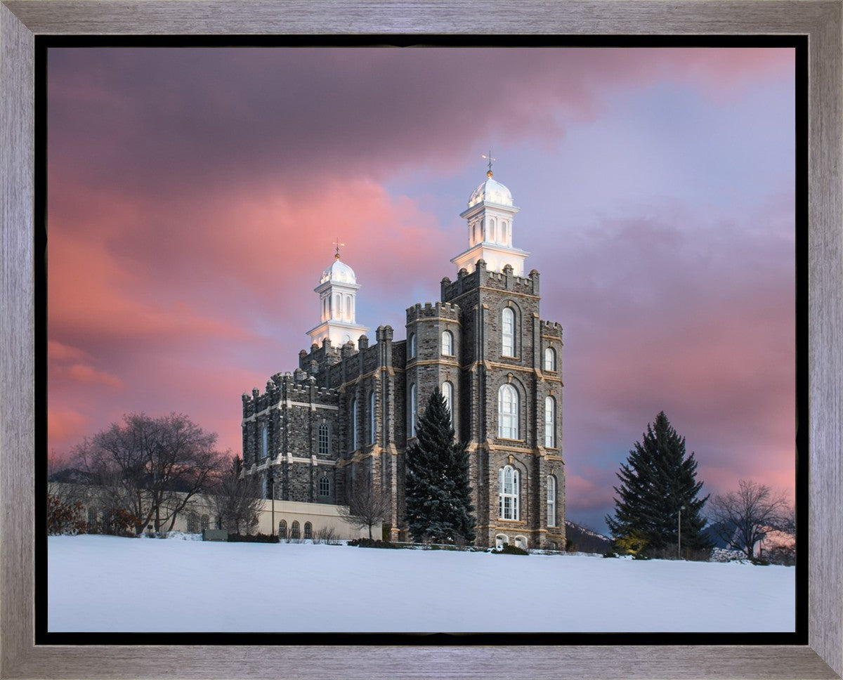 Logan Utah Pink Winter Sunset