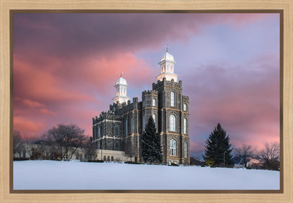 Logan Utah Pink Winter Sunset