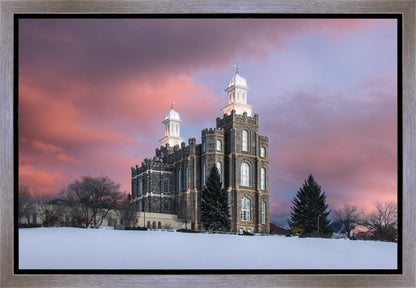 Logan Utah Pink Winter Sunset