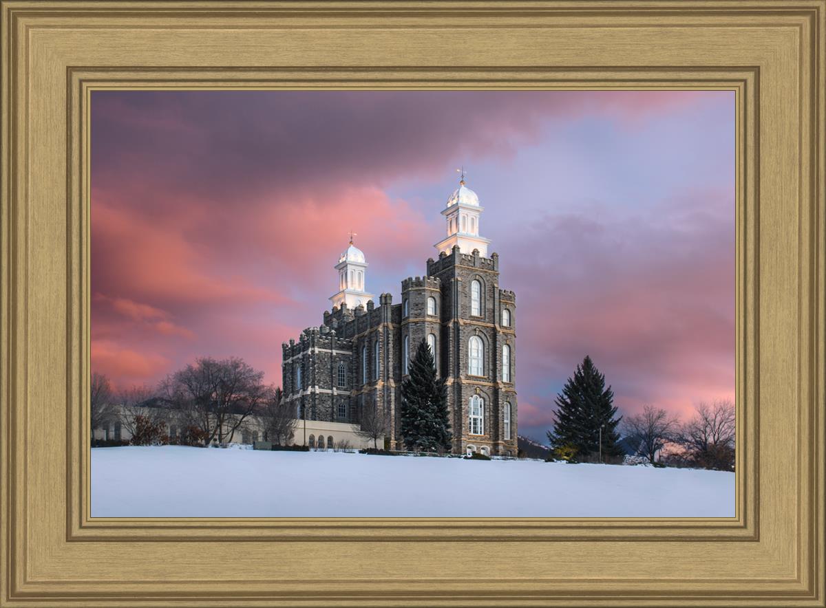 Logan Utah Pink Winter Sunset