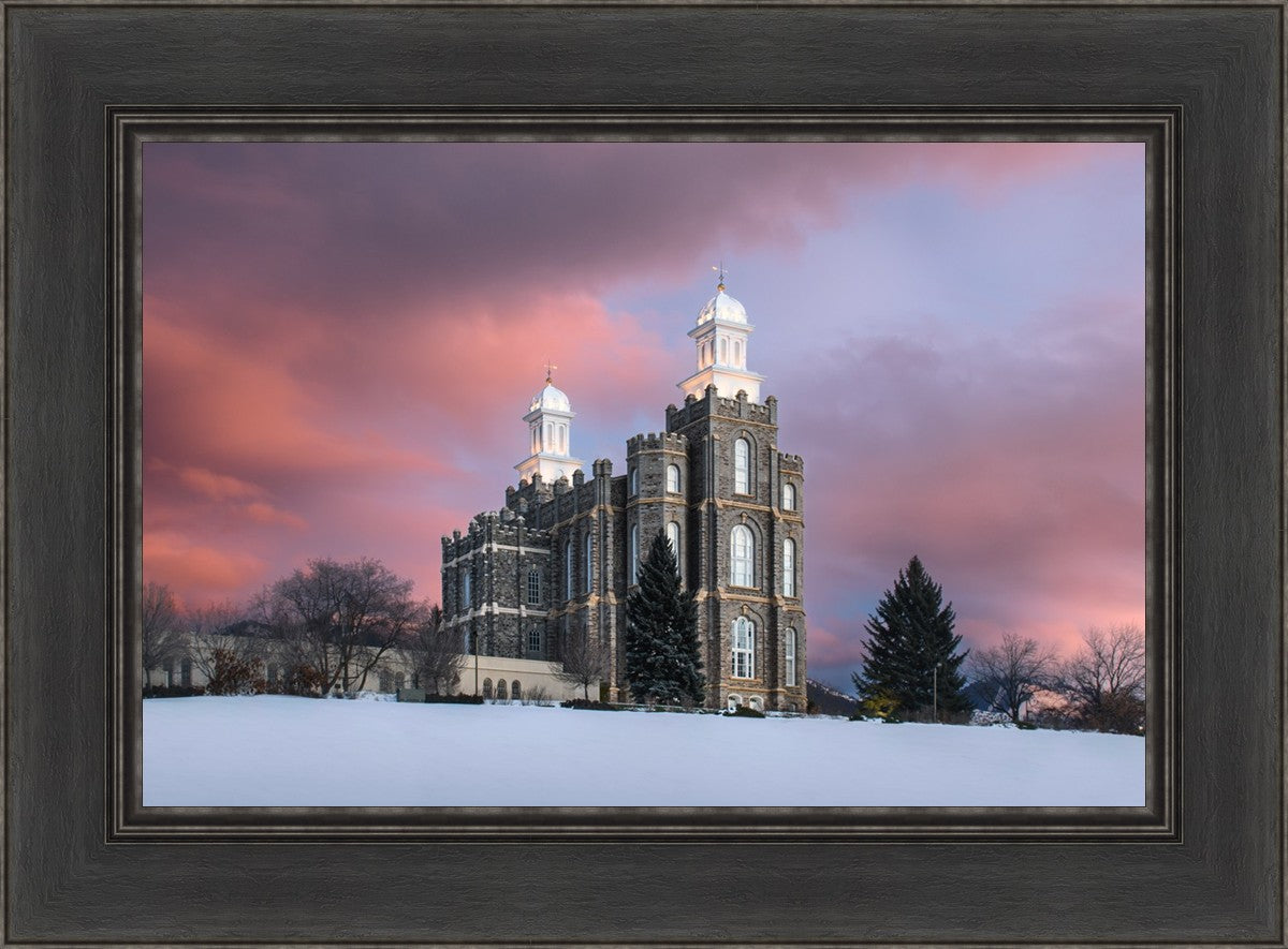 Logan Utah Pink Winter Sunset