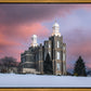 Logan Utah Pink Winter Sunset