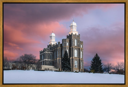 Logan Utah Pink Winter Sunset
