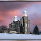 Logan Utah Pink Winter Sunset