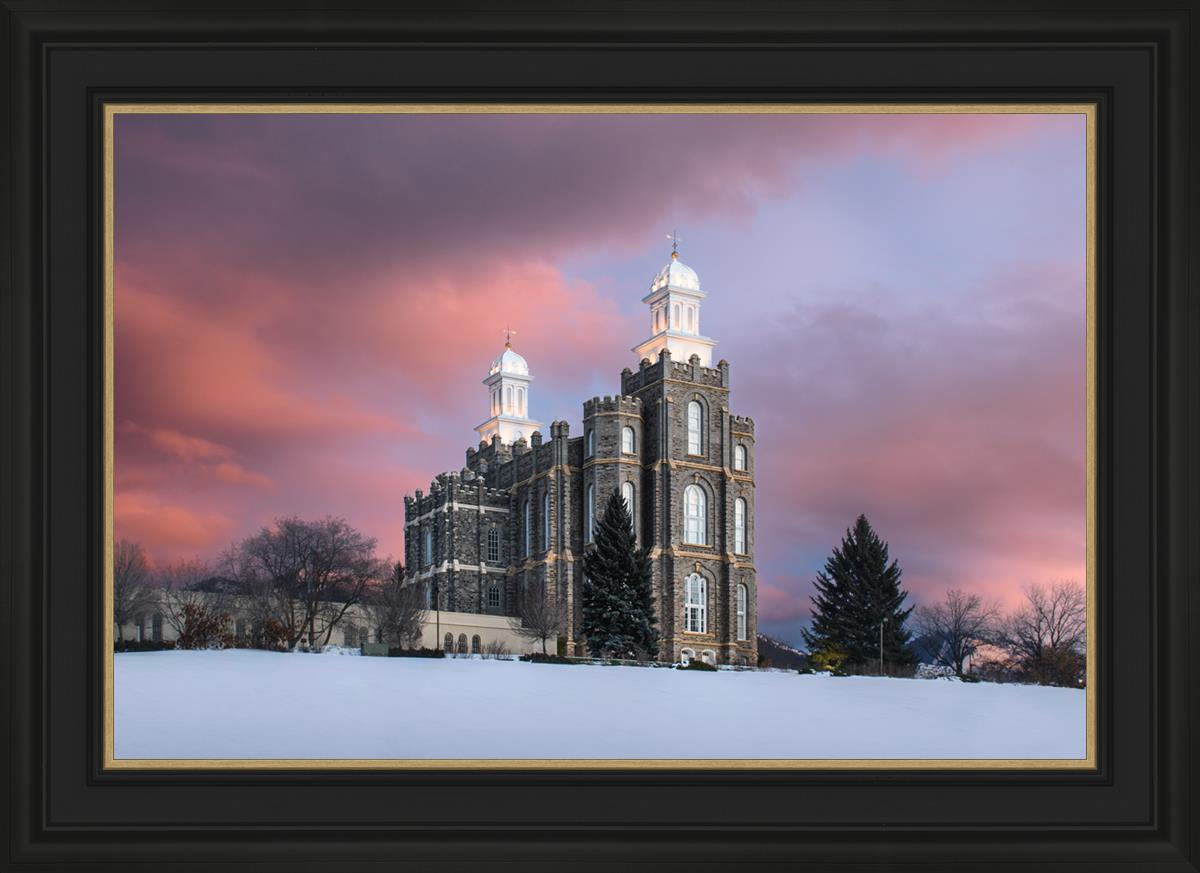 Logan Utah Pink Winter Sunset