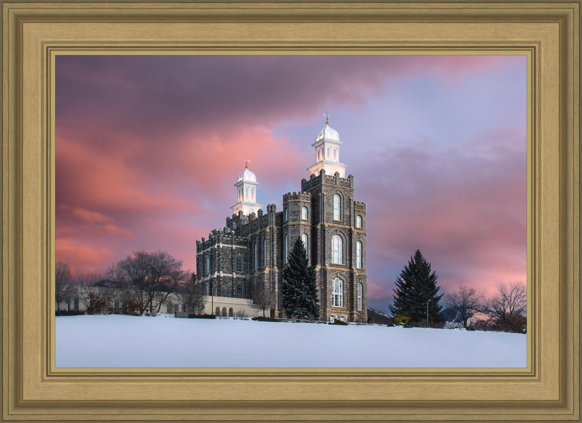 Logan Utah Pink Winter Sunset