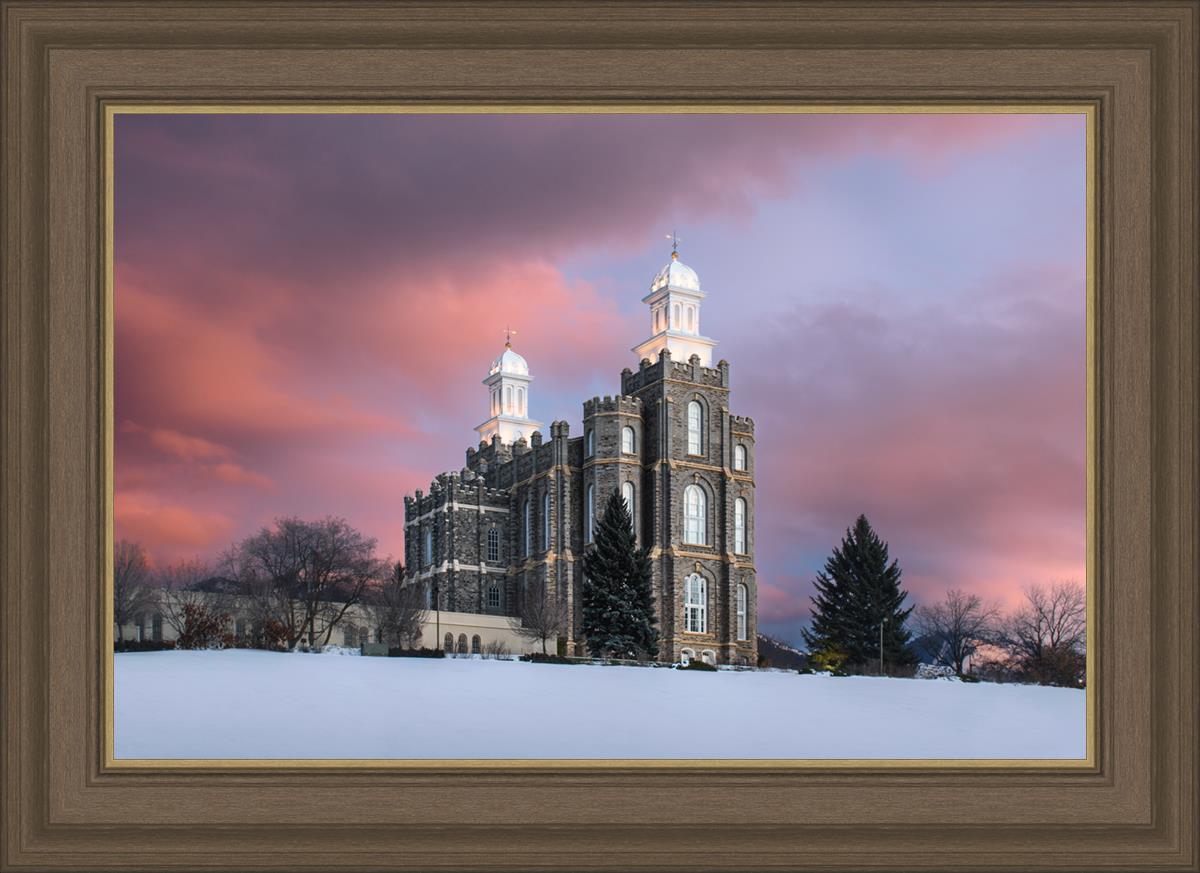 Logan Utah Pink Winter Sunset