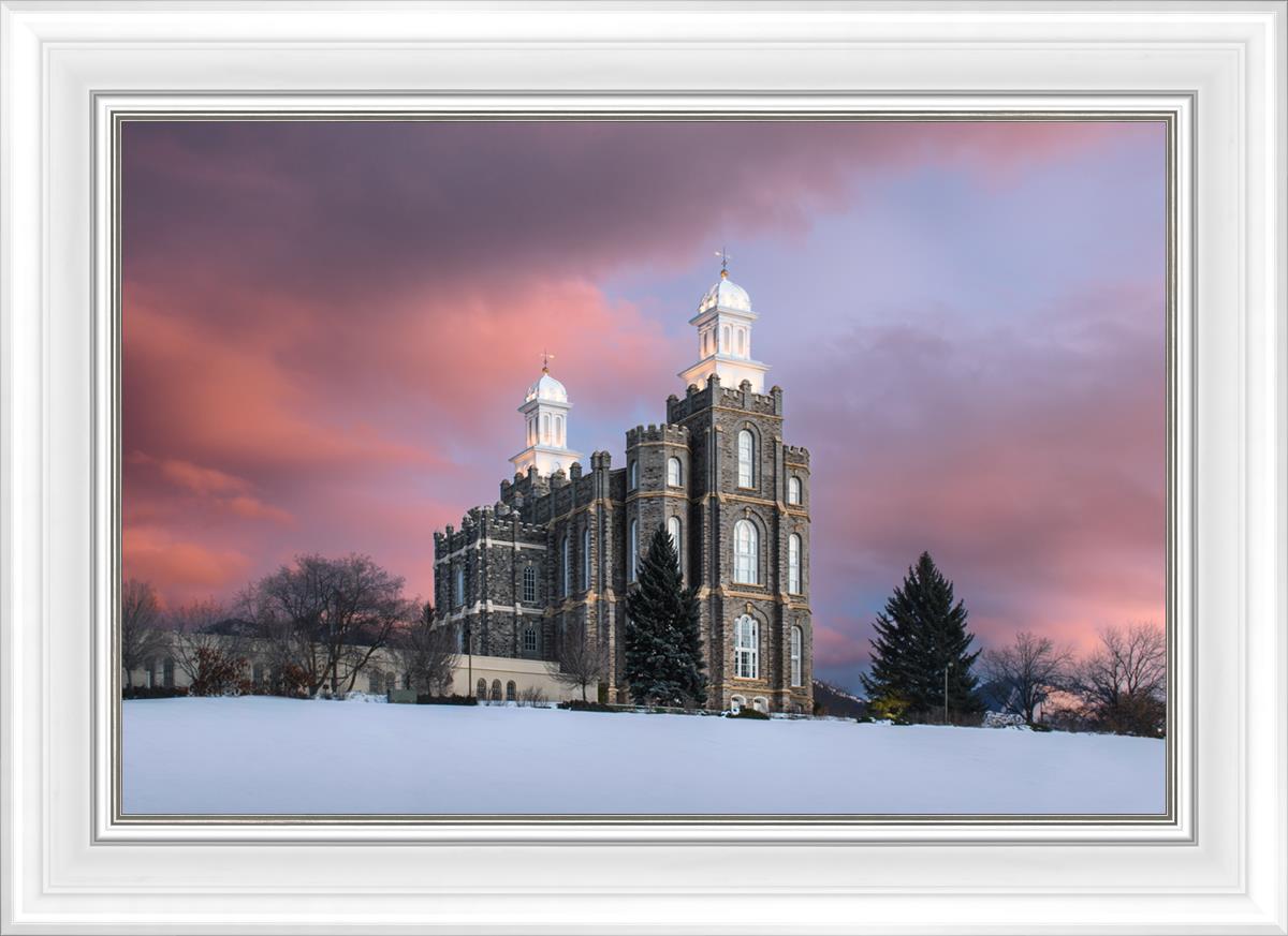 Logan Utah Pink Winter Sunset
