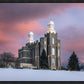 Logan Utah Pink Winter Sunset