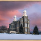 Logan Utah Pink Winter Sunset