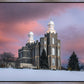 Logan Utah Pink Winter Sunset