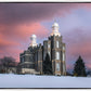 Logan Utah Pink Winter Sunset