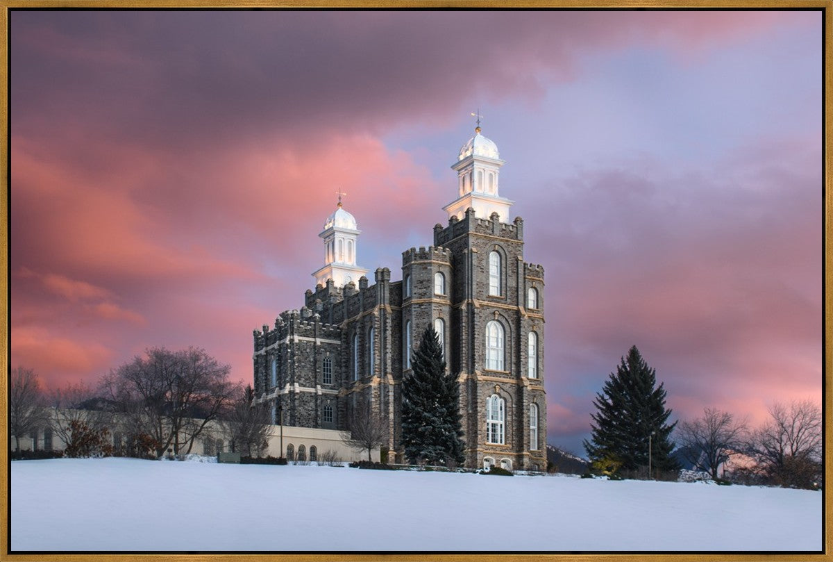 Logan Utah Pink Winter Sunset