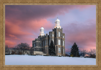 Logan Utah Pink Winter Sunset