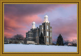 Logan Utah Pink Winter Sunset Large Wall Art