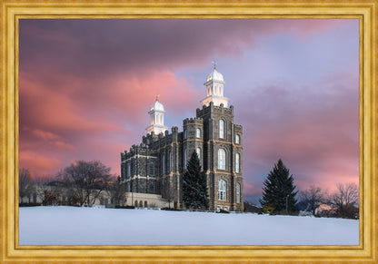 Logan Utah Pink Winter Sunset