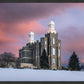 Logan Utah Pink Winter Sunset