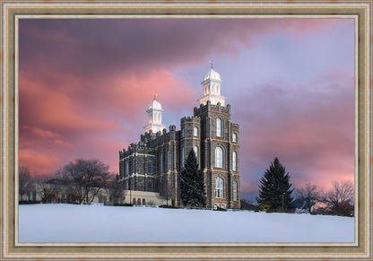 Logan Utah Pink Winter Sunset