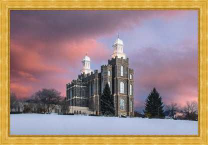 Logan Utah Pink Winter Sunset