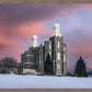 Logan Utah Pink Winter Sunset