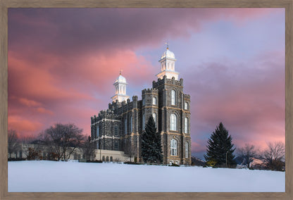Logan Utah Pink Winter Sunset